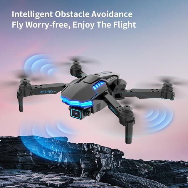 Detalle de kononioo Drone con Telecamera HD 1080P, motori brushless e funzione 3D per bambini e ragazzi (Grey)