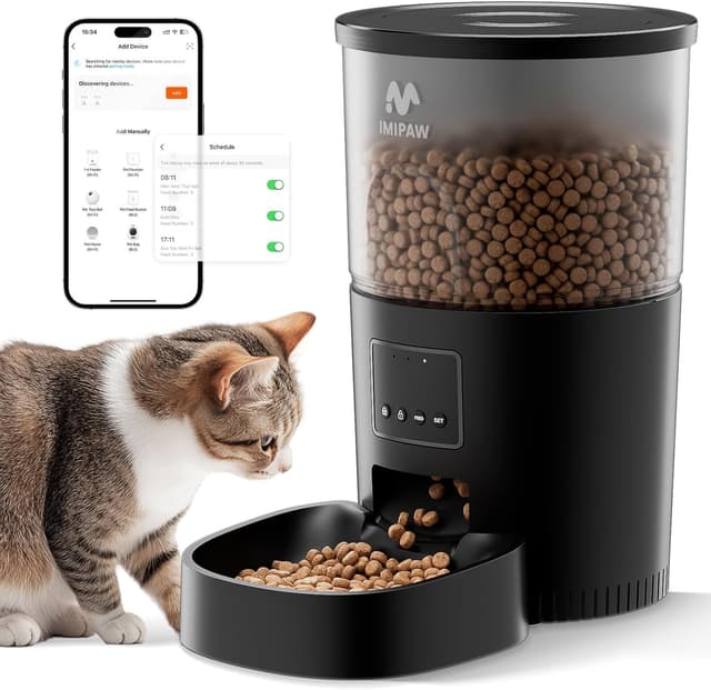 Detalle de IMIPAW WiFi cat feeder for 10 meals