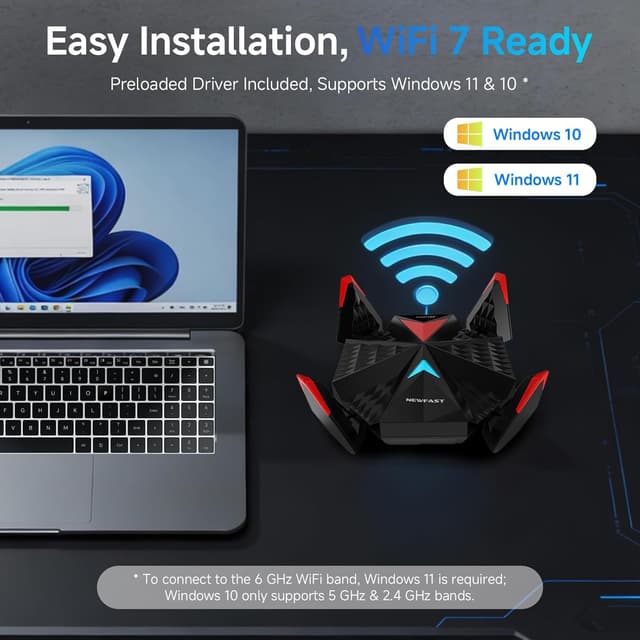 Thumbnail 6 de NEWFAST 6500Mbps USB WLAN Stick WiFi 7 📡