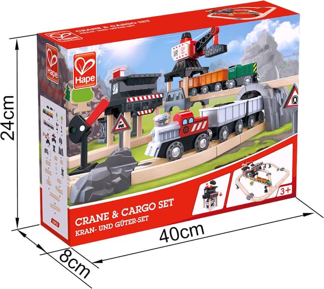 Detalle 2 de Circuit Hape pour train de marchandises 19 pièces