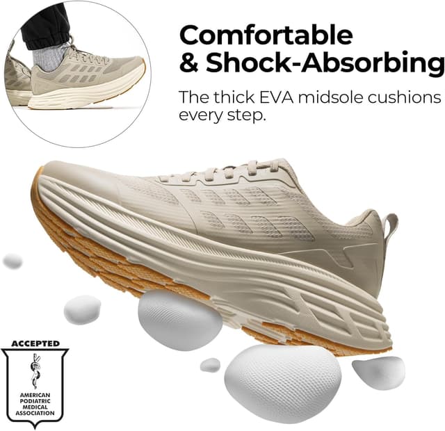 Thumbnail 2 de NORTIV 8 Men’s Walking/Running Athletic Sneakers with Cushioning & Non-Slip Traction