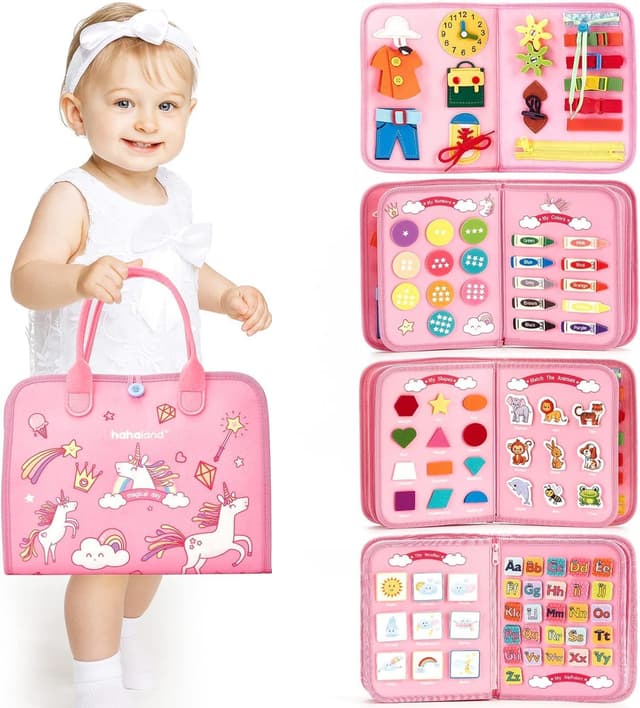 Imagen de Hahaland Montessori Busy Board sensory activity toy for 3+ years 🎲 en OfertitasTOP