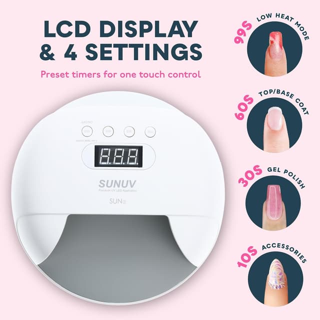 Thumbnail 3 de SUNUV SUN7 UV Nail Lamp with Double Power Design 4 Timer Settings