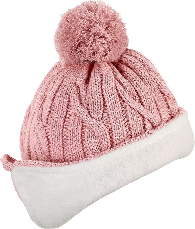 Detalle de Sterntaler Strickmütze mit Bommel für Kinder – gefüttert, mit Zopfmuster