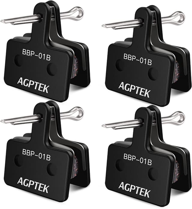 Detalle de AGPTEK Bike Brake Pads (4 Pairs) for Disc Brakes – Semi-metal, compatible with Shimano B01S models