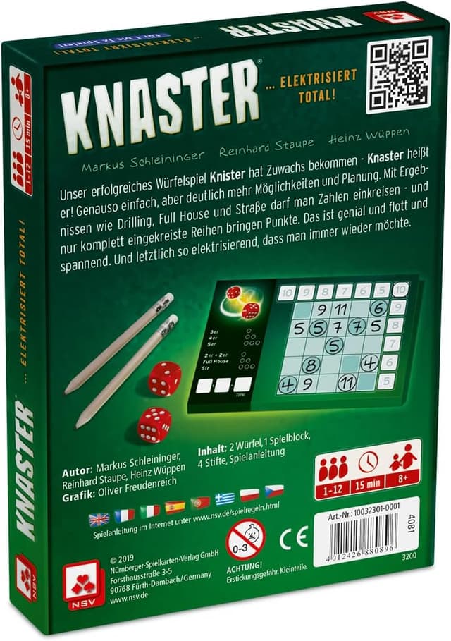 Detalle 2 de NSV KNASTER (version en allemand) – Jeu de cartes pour 1 à 12 joueurs