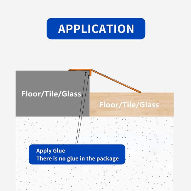 Detalle 2 de Lot de 2 rampes de seuil en aluminium 10 cm