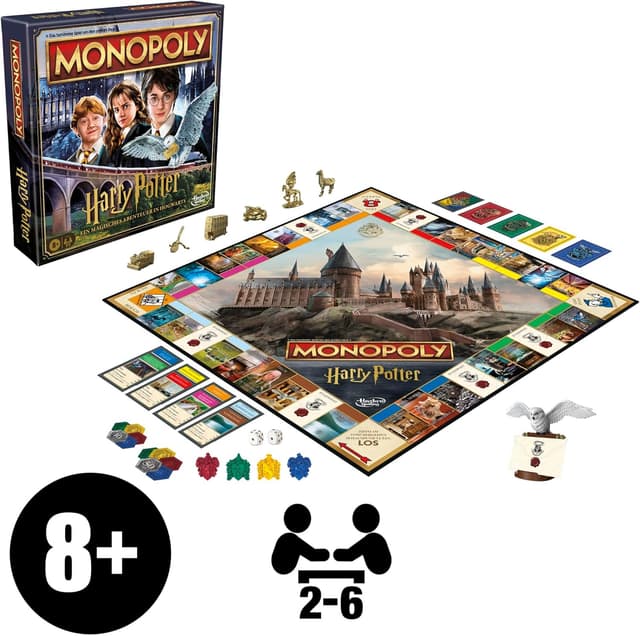 Detalle de Monopoly Harry Potter Edition Brettspiel (Deutsche Fassung) – Familienspiel für 2 bis 6 Spieler ab 8 Jahren