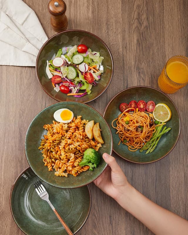 Thumbnail 2 de Pokini 16-Piece Dinnerware Set Sage Green