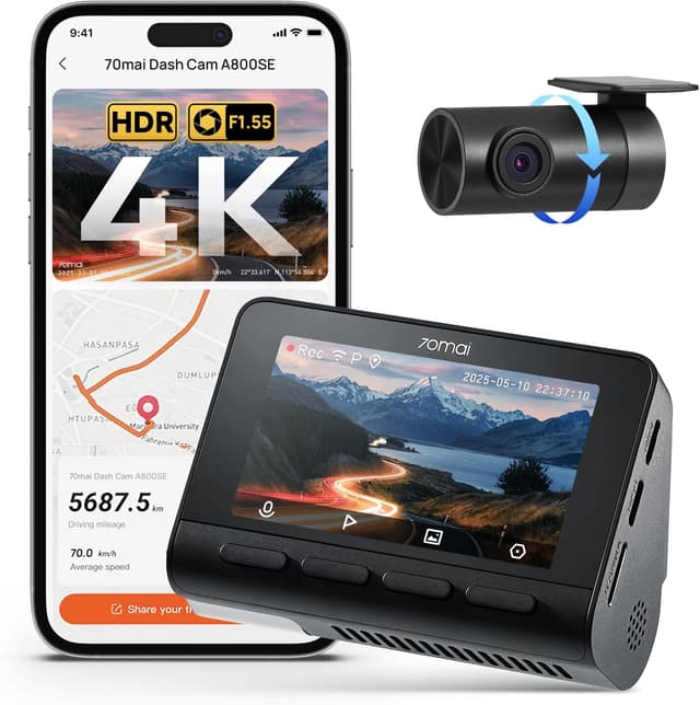 Detalle de 70mai A800SE Dashcam Front+Rück 4K HDR