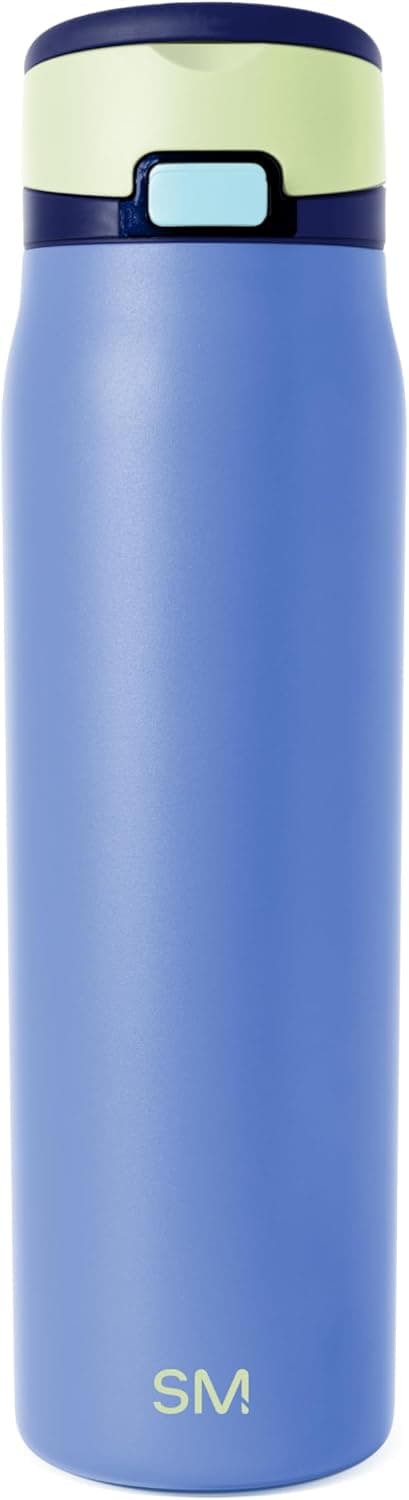 Detalle de Borraccia Simple Modern Mesa Loop con cannuccia Neptune in acciaio inox isolata da 710 ml