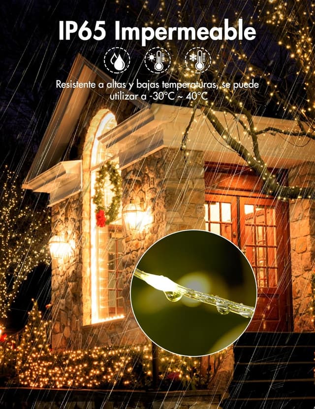 Thumbnail 3 de BESCOST Guirnaldas Luces Exterior 100M 🌟 1000 LED, 8 Modos