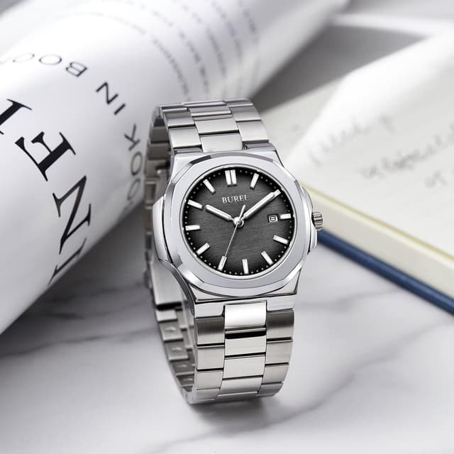 Thumbnail 4 de BUREI Orologio da Uomo Fashion Quartz