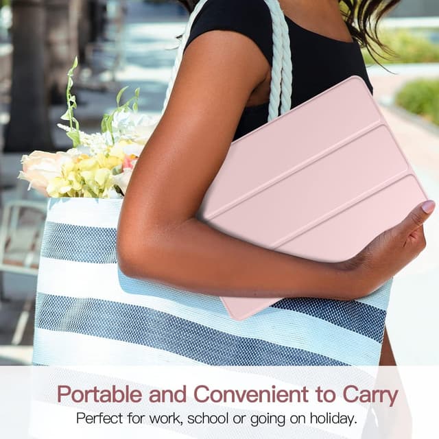 Detalle de TiMOVO Ultra-dünne Smart-Cover Hülle für iPad 7/8/9 (10,2 Zoll) mit Auto Wake/Sleep – Helles Rosa