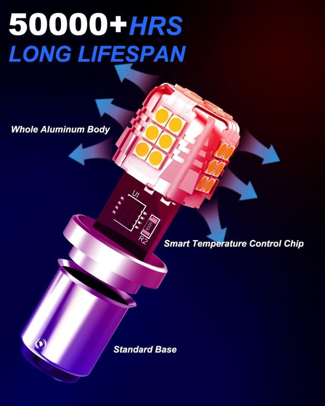 Detalle de GZ5CG P21/5W 1157 BAY15D LED bulbs (12V) with 3030 30 SMD, 1500LM and 6500K – for brake, reverse and DRL