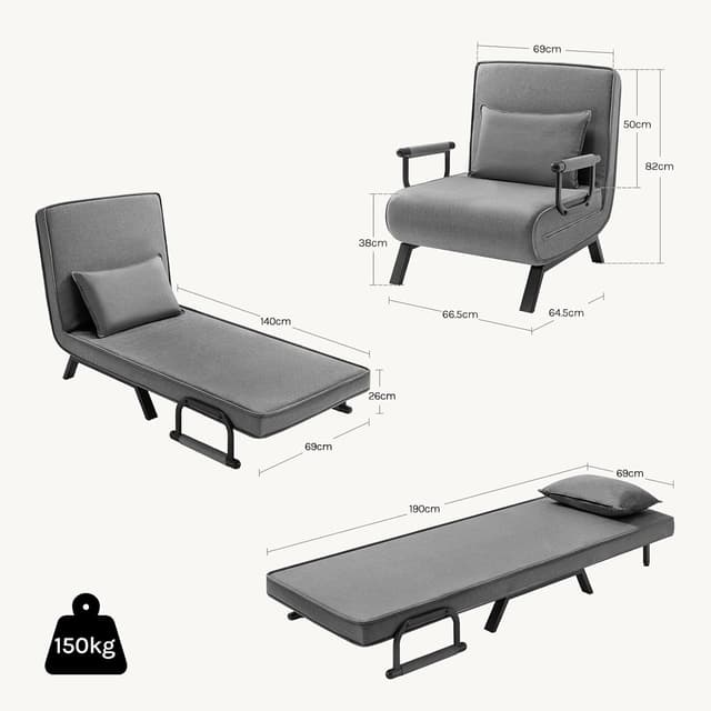 Thumbnail 2 de WOLTU Schlafsessel 3 in 1 mit Bettfunktion