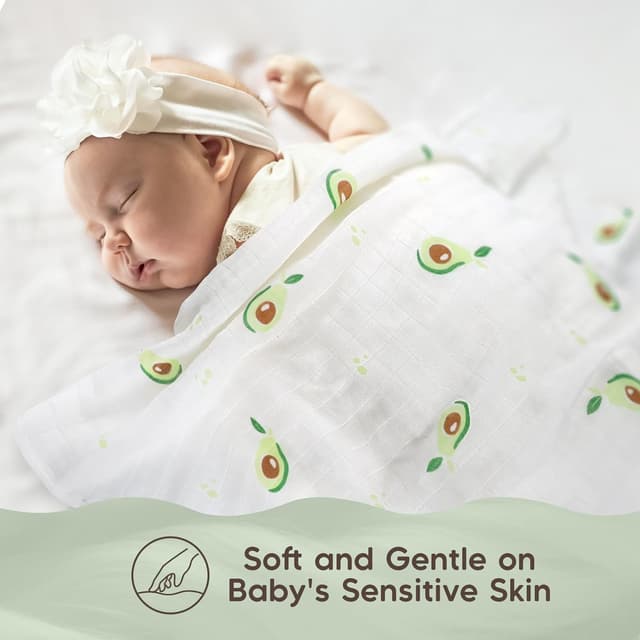 Detalle de Maliton 6er-Pack Baby Spucktücher (Musselin) 70x70 cm – weich, saugfähig und atmungsaktiv