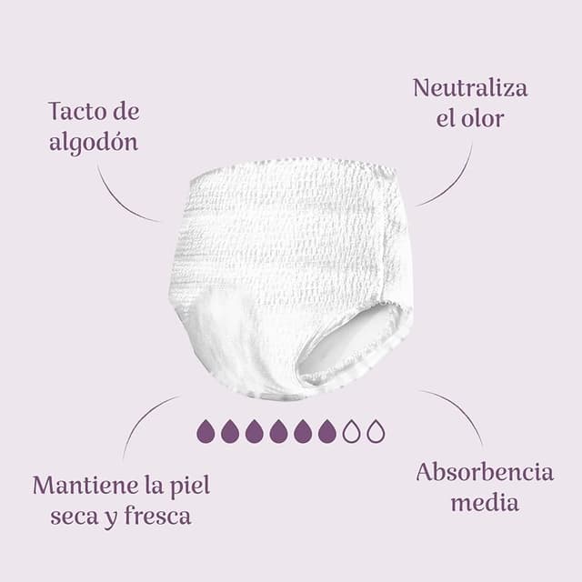 Thumbnail 3 de Amazon Basic Care Pantaletas Mujer Discreet L Plus 🌟 40 Lisos