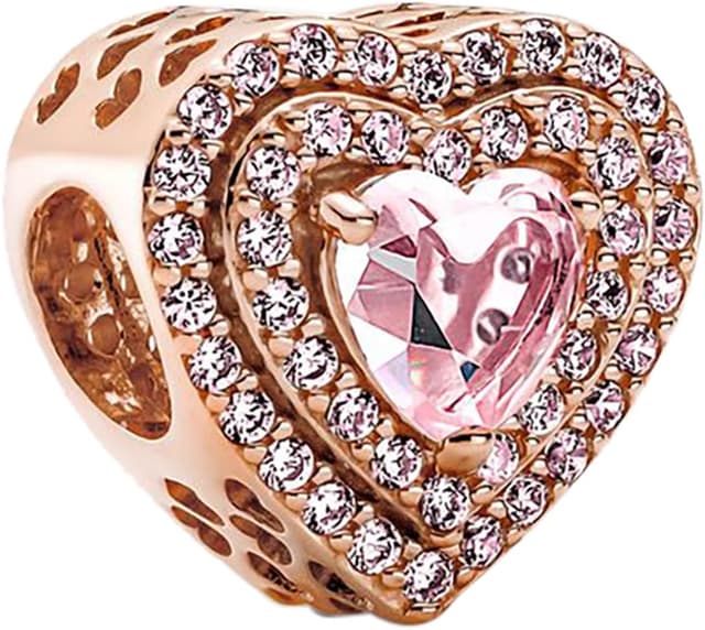 Detalle de HAEPIAR Charm aus 925er Sterling Silber mit Zirkonia – Anhänger für Armband (außerirdischer Hund)