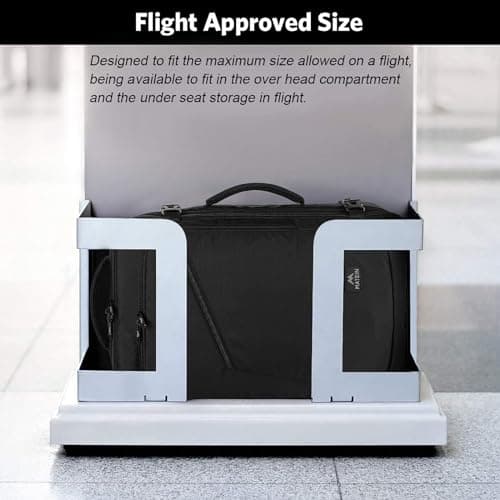 Detalle de MATEIN Mochila de cabina expandible para avión 50x35x20 cm (40 L) negra