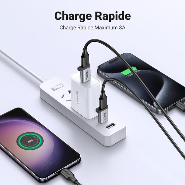 Detalle 2 de Adaptateur USB-C vers Type A 3.0 UGREEN ⚡