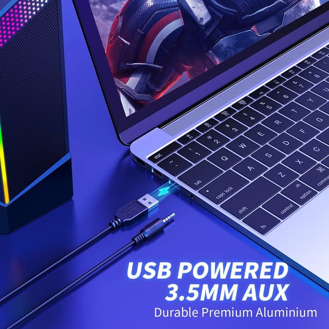 Thumbnail 2 de 2 in 1 PC RGB Speakers 10W