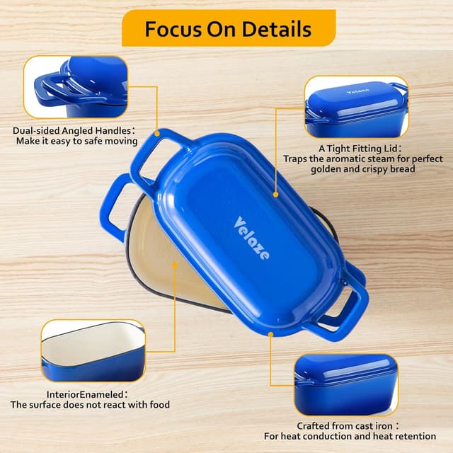 Thumbnail 4 de Velaze Pentola in Ghisa per Pane 3,4L