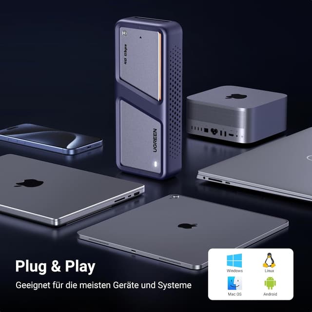 Detalle 2 de UGREEN USB 4 M2 NVMe Gehäuse 40 Gbps