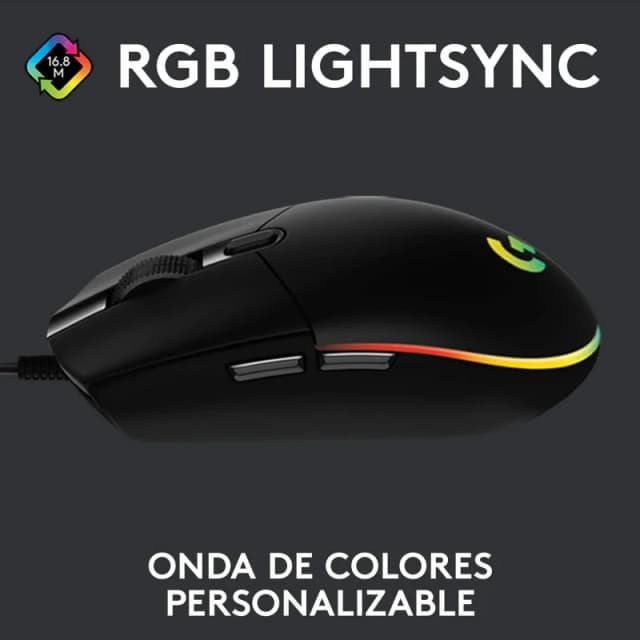 Detalle de Logitech G203 Lightsync 2nd Gen ratón gaming 8000 DPI 🖱