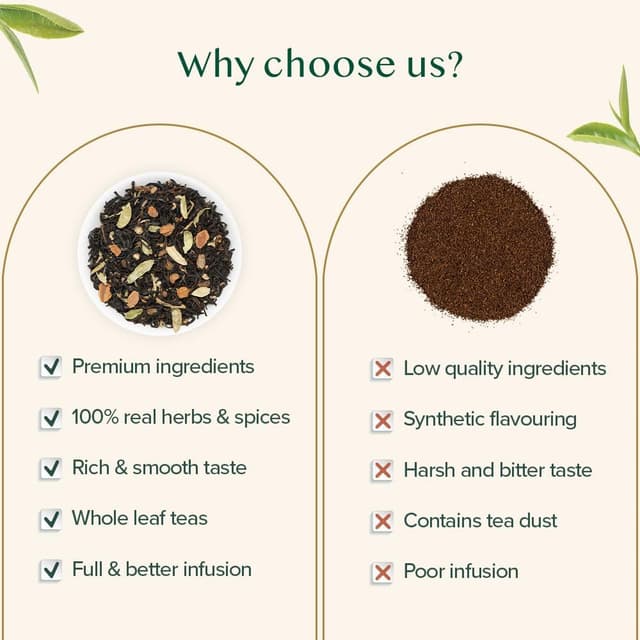 Detalle 2 de VAHDAM Vanilla Chai Spiced Black Tea (100 g) – Masala-Chai mit Vanille, Gewürzen & losem Blatttee