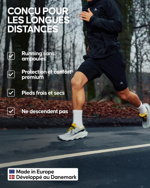 Thumbnail 2 de DANISH ENDURANCE Chaussettes running hautes 3 ou 5 paires