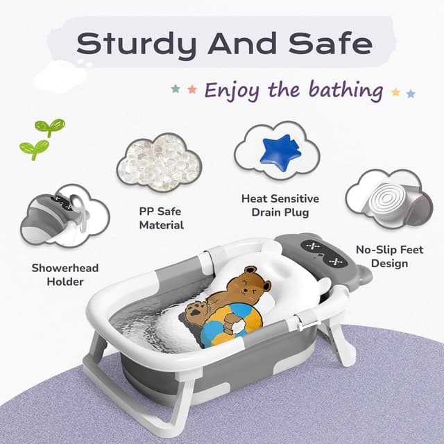 Thumbnail 4 de COOSEYA Baby Bath Tub Foldable 0-18 Months