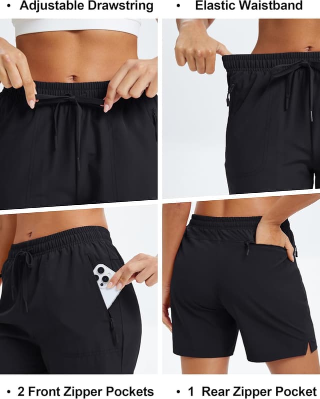 Detalle de MAGCOMSEN Women’s 5" Hiking Shorts with UPF 50+ Quick-Dry, Water-Repellent Finish, and Pockets