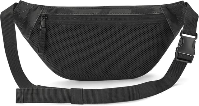 Detalle 2 de Larkson marsupio unisex Marsupio Donna e Uomo grigio con stampa Leo “Ole” – borsa a tracolla idrorepellente da viaggio (4 litri)