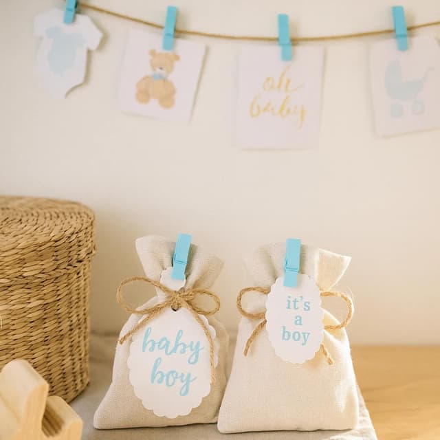 Thumbnail 6 de jijAcraft Babyblau Holz Wäscheklammern 3,5 cm