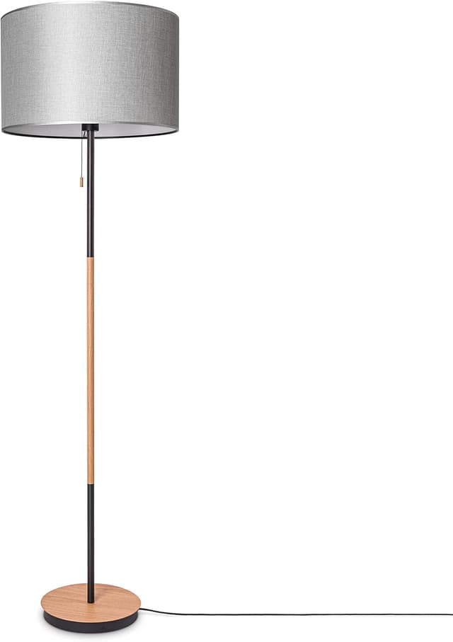 Detalle 1 de Paco Home Stehlampe mit Stoffschirm E27