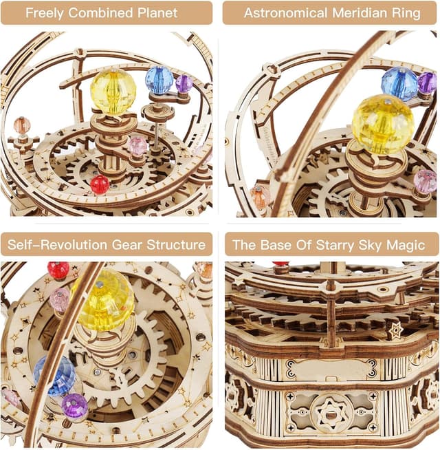 Thumbnail 1 de Robotime Starry Night puzzle 3D madera caja musical