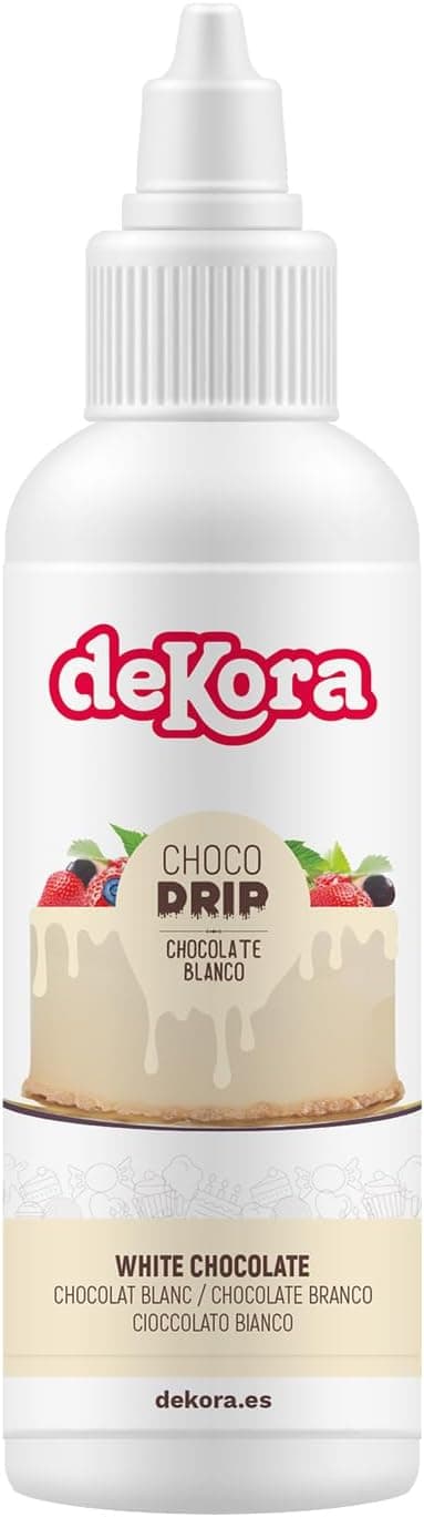 Detalle de Dekora Top Drip Chocolat Blanc – décoration effet goutte pour gâteaux (180 g)