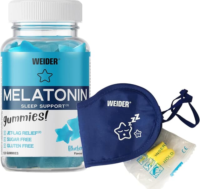 Imagen de Weider Pack Melatonin 120 Gummies 1 mg en OfertitasTOP