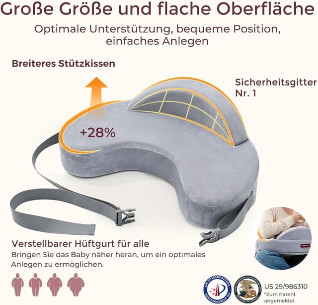 Thumbnail 5 de Momcozy Memory-Schaum Stillkissen 57,4 cm