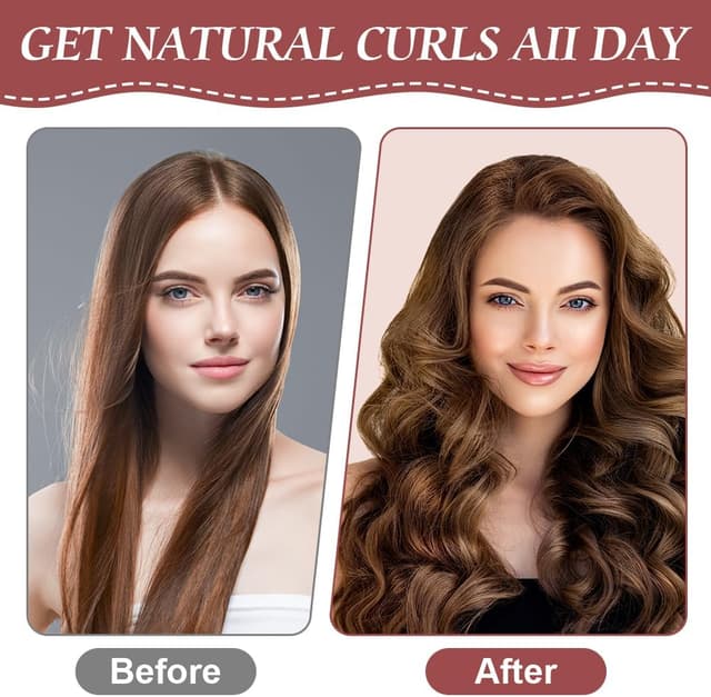 Detalle de LOPHE Senza Calore Bigodini: set di 3 bigodini per ricci su capelli lunghi e medi (rosa)