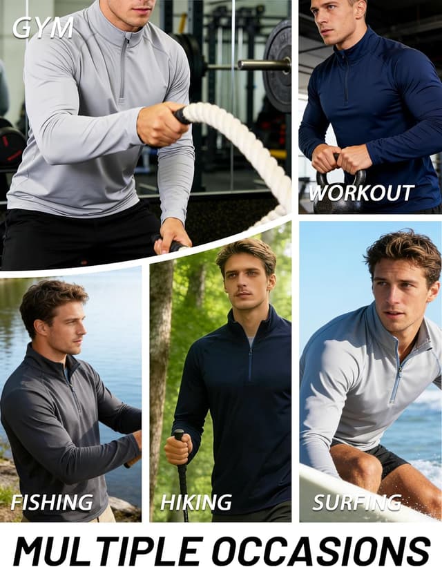 Thumbnail 1 de MAGCOMSEN rashguard UPF 50+ da uomo 1/4 zip