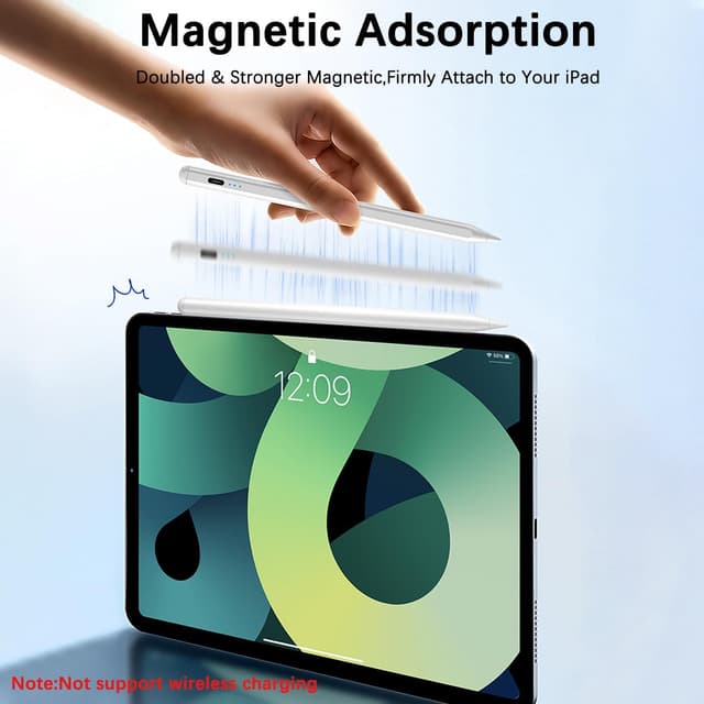 Thumbnail 6 de Stylus Pen for Apple iPad (2018–2025) with Tilt Sensitivity, Palm Rejection & Fast Charge
