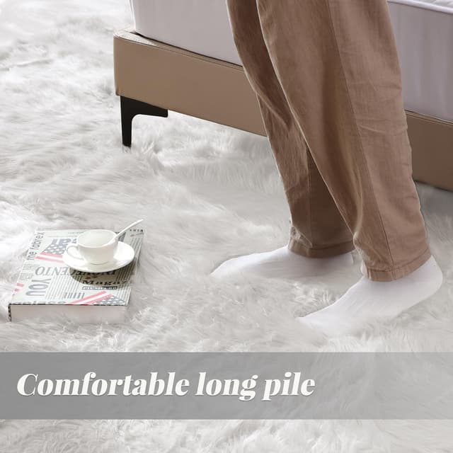 Detalle 1 de ORINOVA Tapis Rond Blanc 120 cm