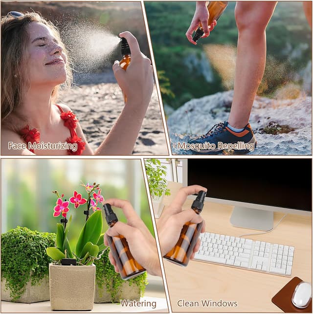 Thumbnail 6 de 100ml amber fine mist spray bottles