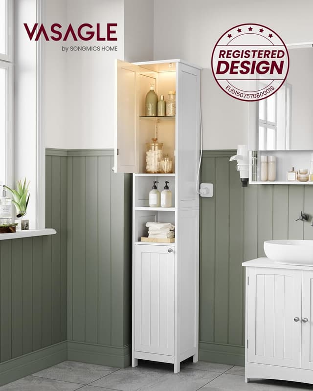 Detalle 2 de VASAGLE BBC566W03 Badschrank 170 cm