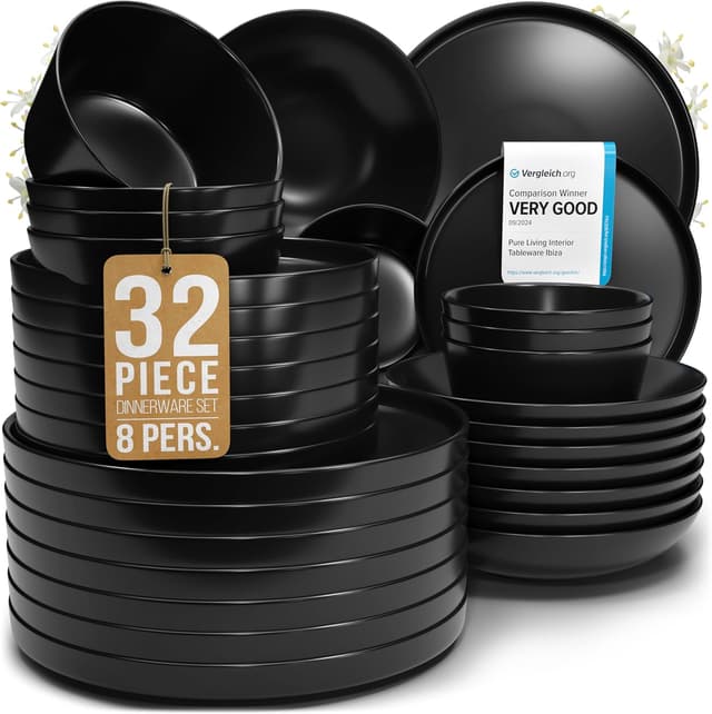 Detalle de 32 Piece Dinnerware Set for 8, Stoneware