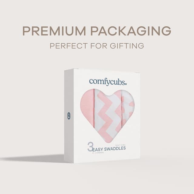 Thumbnail 5 de Comfy Cubs Easy Swaddle Blanket 3 Pack