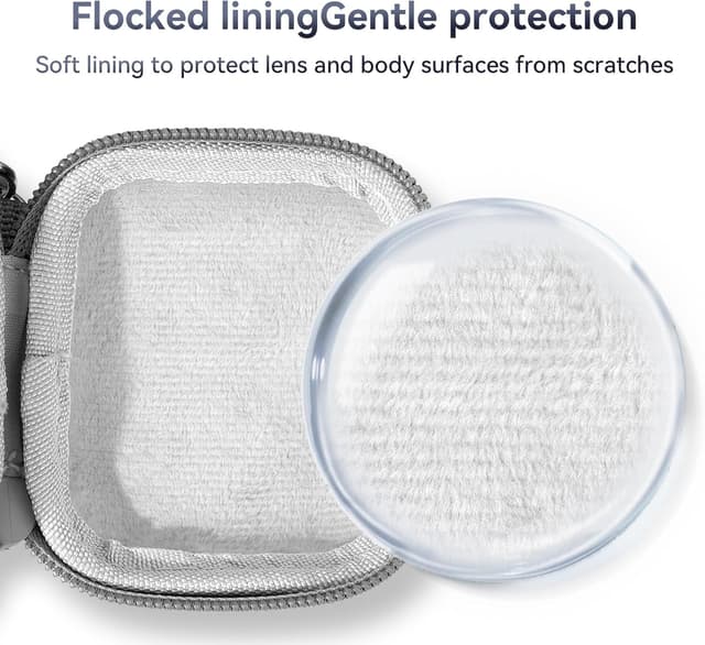 Detalle de TELESIN Mini-Tasche für Actionkameras (kleines Etui) für GoPro Hero 13/12/11/10/9, Insta360 GO 3/GO 2, DJI Osmo Action 4/3
