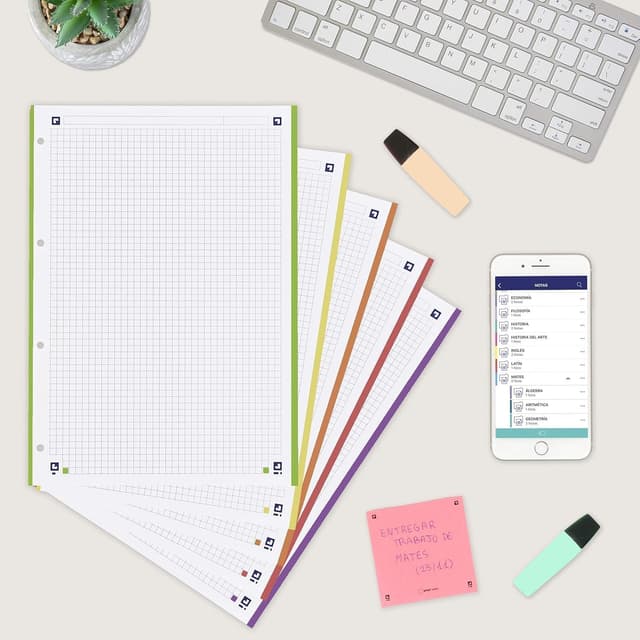 Detalle 2 de Oxford Oxford, feuilles quadrillées A4 240